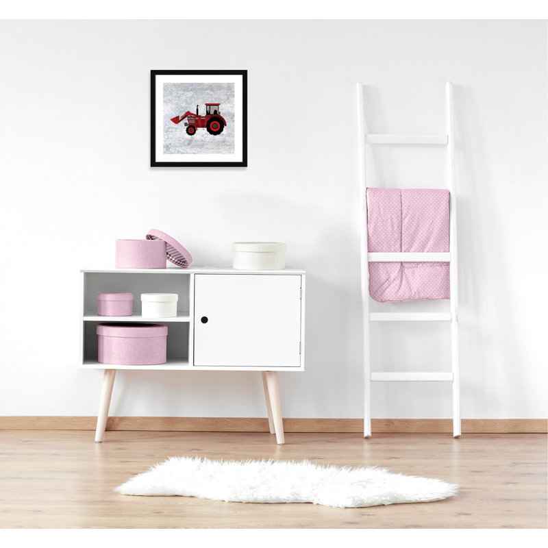 Adhésif décoratif en rouge «Red 3», Encadré plat noir, H 22,5 po x l 22,5 po x P 0,6 po