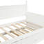 Lit de jour simple en bois avec lit gigogne simple (blanc)