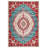 Gulustan Blue Red Oriental Machine Printed Cotton Polyester Area Rug-689794295