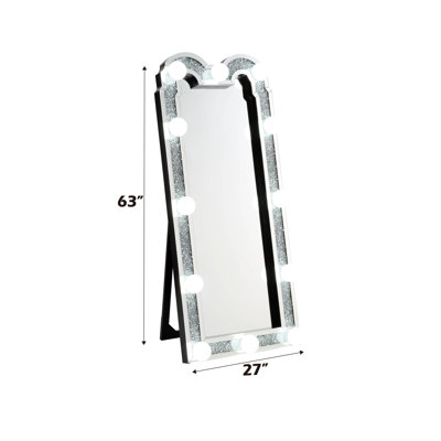 Miroir de plancher biseauté Echelle Glam