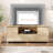 Rattan TV Stand for TVs Up to up to 70", 63''W Entertainment Center with Storage Drawer and Open Shelves, TV Console Media Cabinet for Living Room