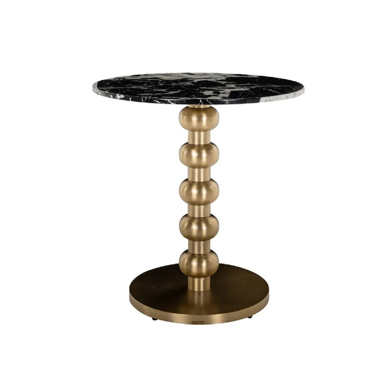 Dining Table Round Faux Marble Top Metal Base Dining Table