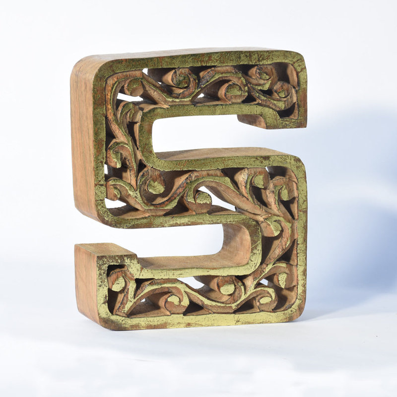 Eastford Text & Numbers Letter Block, S, Gold
