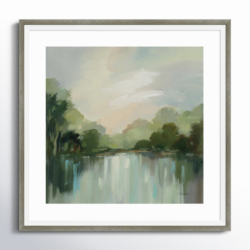 «Cool Spring Day» par Silvia Vassileva - impression encadrée, H 17 po x l 17 po, Gris