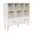 33.9"H x 41.7"W x 9.4"D Storage Bookcase, Open Bookshelf With Solid Wood Legs, Standing Open Bookshelf With 11 Compartments-114814314