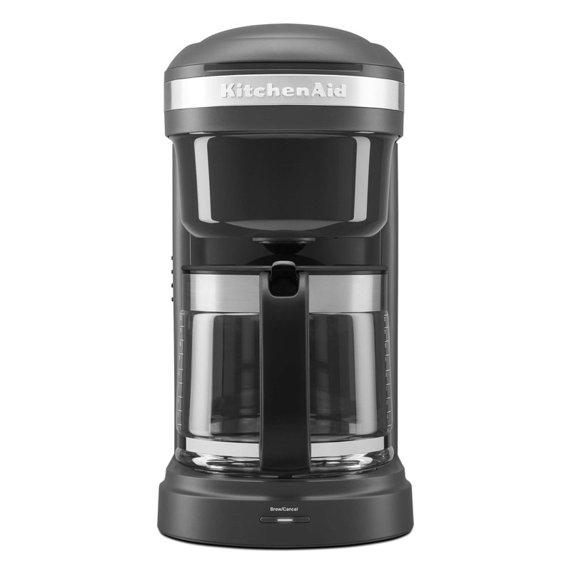 Cafetière à goutte à goutte 12 tasses avec pomme de douche spirale gris anthracite KitchenAid, Gris