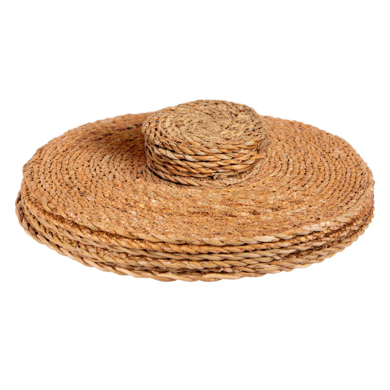 Argon Tableware - Woven Typha Placemats & Coasters Set