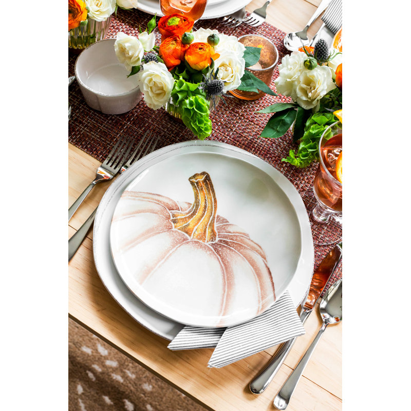 Pumpkins Handmade Terra Bianca Salad/Dessert Plate