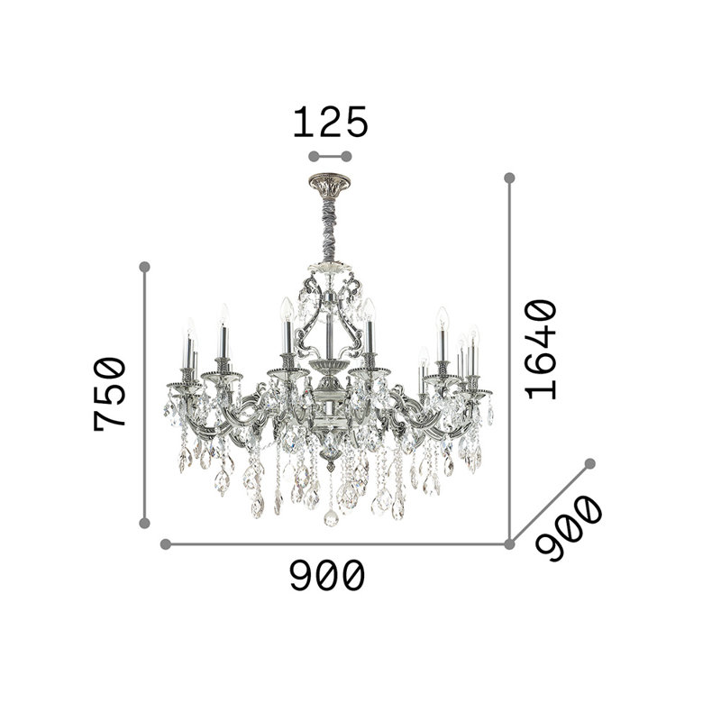 12 - Light Candle Style Chandelier