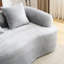 En forme de L gris modulaire avec méridienne incurvée, pleine compression, mousse haute, 4 sièges pour appartement, siège confortable plus profond et surélevé, coussins, conception à compression, espace de vie principal,