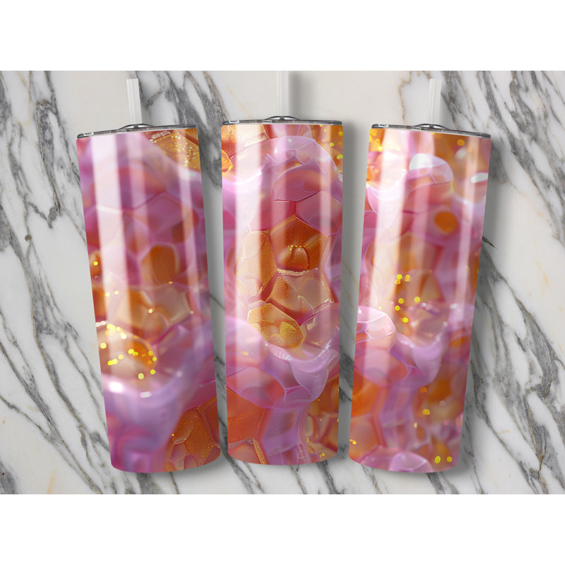 Choose Handmade Tumblers 591ml Vacuum Insulated Stainless Steel (18/8) Travel Tumbler with Straw