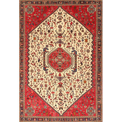 Tapis traditionnel rouge / chêne