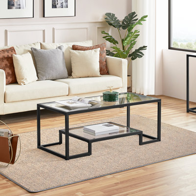 Ailer Glass Top Coffee Table