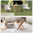  Outdoor Folding Side Table Acacia Wood End Table Square Patio Bistro Table-1608989968