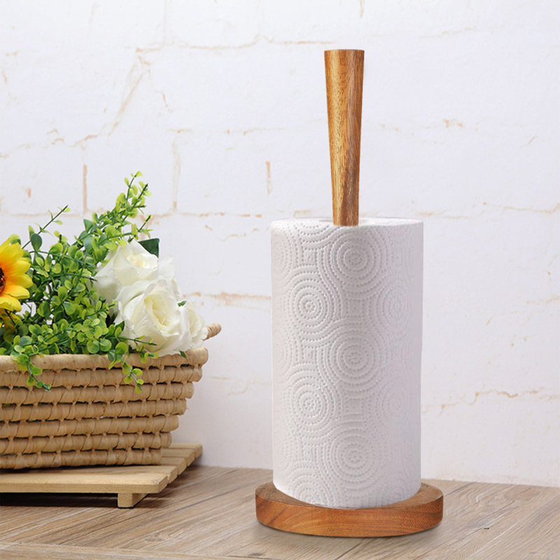 Wood Free-Standing Paper Towel Holder