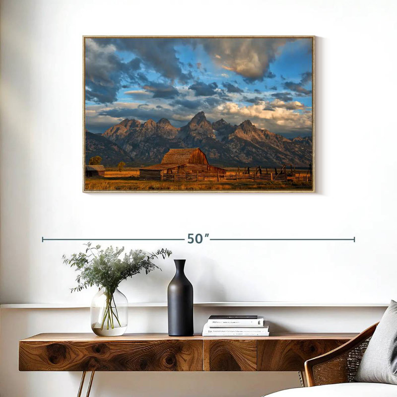 Rustic Wyoming, Cadre flottant en bois naturel, 37 po x 25 po