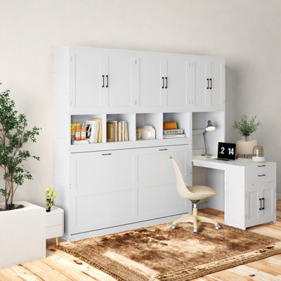 Lit escamotable moderne en MDF blanc pour la maison