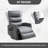 Heat Massage Manual Recliner Chair With Rocker And Swivel In Fabric For Living Room-1093506142