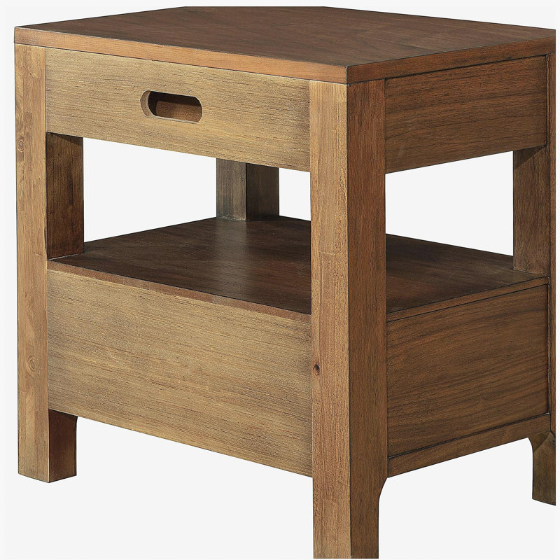 Verona Walnut 2-drawer Nightstand Bedside Table