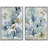Blue Ginkgo Leaves Minimalist Abstract Botanical Modern - Framed Canvas Bedroom Wall Art Set 2 Print-890456974-890456979