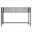 Structure de lit mezzanine simple en métal - Capacité robuste de 350 lb, économie d'espace, sans sommier, noir pour la chambre à coucher