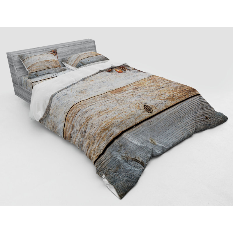 Rustic Polyester Duvet Cover, Queen Duvet Cover + 3 Additional Pieces