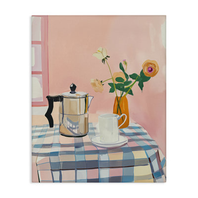 Toile de table de cuisine rose rétro, design par Arlington Prints