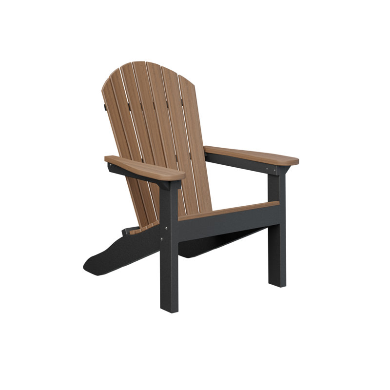 Berlin Gardens Comfo Back Adirondack Chair, Antique Mahogany/Black
