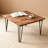 Retro Walnut Solid Wood Square Coffee Table