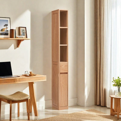 Bibliothèque étroite en bois massif de style italien