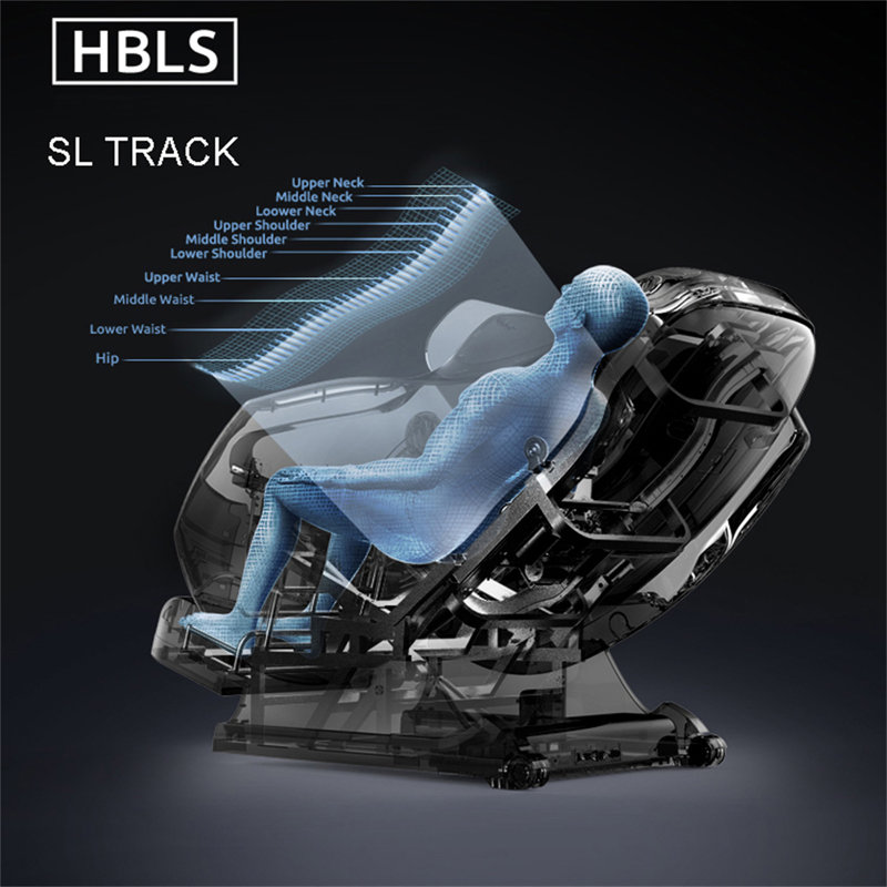 Fauteuil inclinable SL-Track avec fauteuil gonflable et massage à plein corps, avec écran tactile ACL et mini télécommande vocale