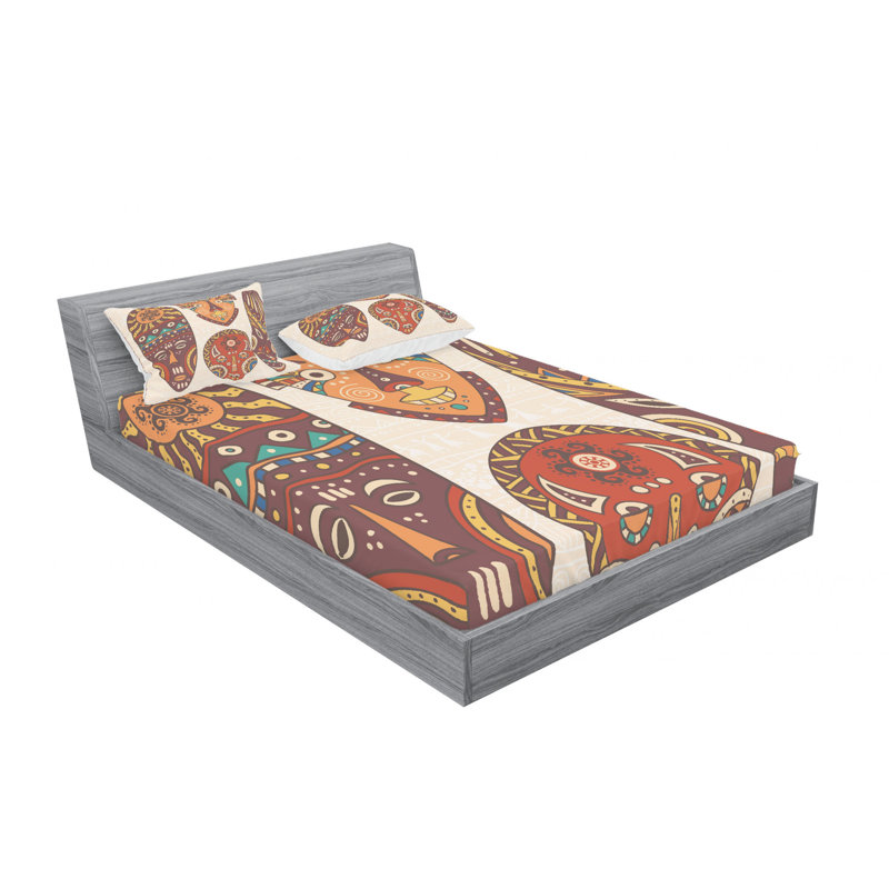 Ensemble de draps Mask, Ensemble de draps pour lit double avec un drap-hou
