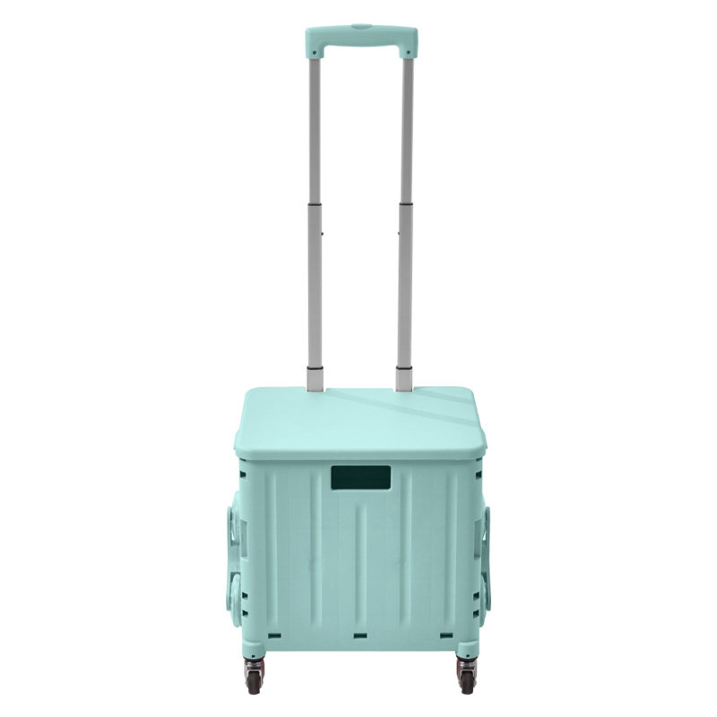 Caithlin 97cm H x 38cm W Utility Cart with Wheels, Green