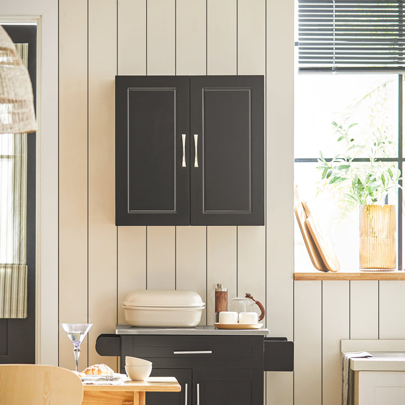 Ferhan 11.8"D Wall Cabinet Medicine Cabinet Wall Storage Cabinet with Adjustable Shelf for Bathroom Kitchen, Black
