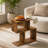 Side Table – S-Shaped – 3-Tier – Narrow – with Storage Shelves – Modern