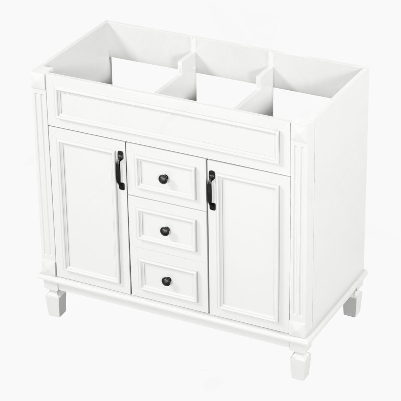 Meuble-lavabo 36 po sans lavabo supérieur, armoire seulement, Blanc
