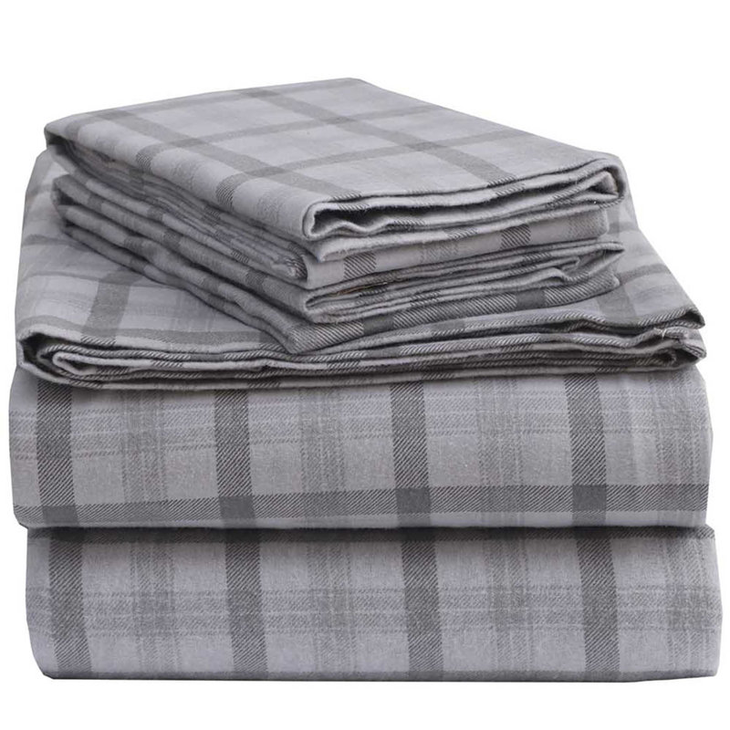 Ensemble de draps 100% flanelle de coton Colyt, Simple TG