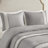 Lacey Grey Lace Trim 7-Piece Cal King Comforter Set with Throw Pillows-1212910218-1212910219