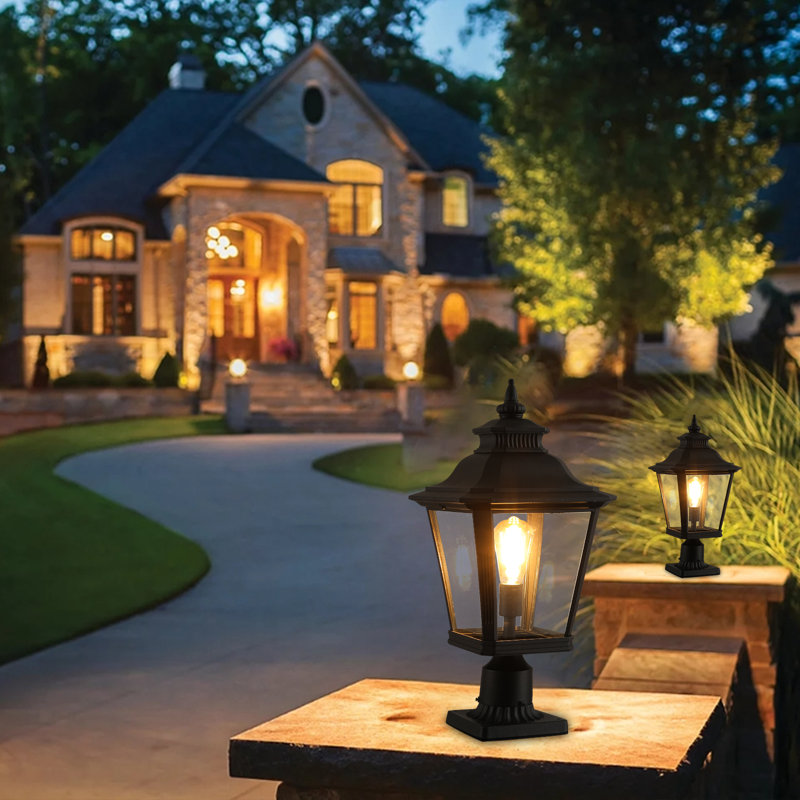 Black Aluminum Outdoor Floating Light