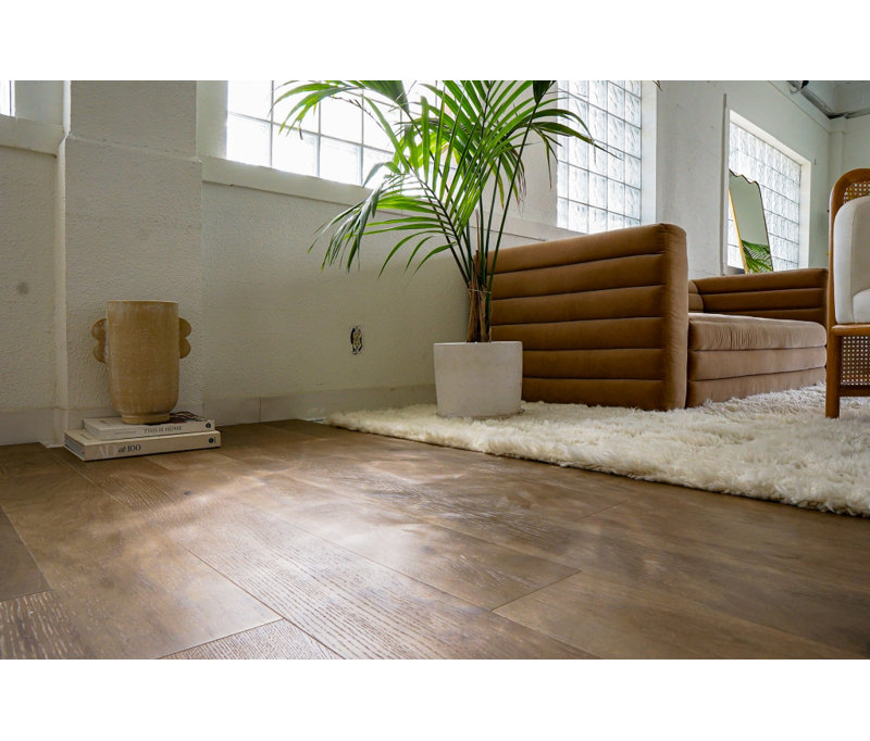 Oak 3/8” Thick x 6.5" Wide x Varying Length Engineered Hardwood Flooring