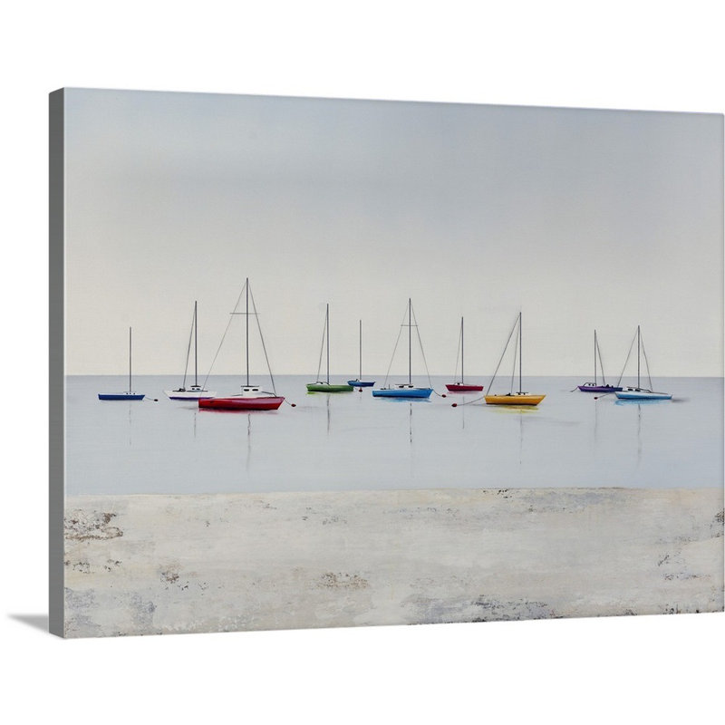«Sun and Sand III», peinture sur toile, Toile tendue, H 12 po x l 16 po x P 1,25 po