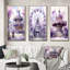 "Carrousel de la grande roue mauve" - 3 pièces sur toile-1801640112-1801640113