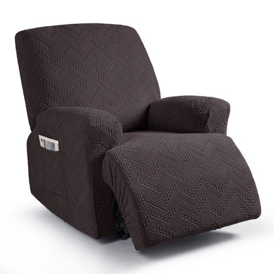 Harriet Recliner Chair Covers 3 Pieces Box Cushion Sofa Slipcovers Stretch Polyester Armchair Couch Cover with Pockets