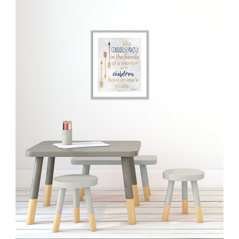 Impression sur papier pour enfants, H 24,5 po x l 20,5 po x P 1,18 po, Encadré de boîte argent