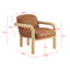 Fauteuil d'appoint rembourré en cuir 30 po Olympia -114201759