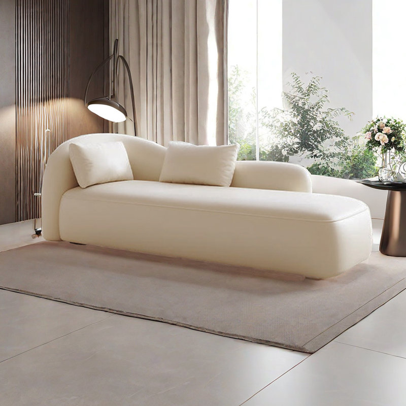 Méridienne Giorgiana, Accoudoir à gauche (vu de face), Beige