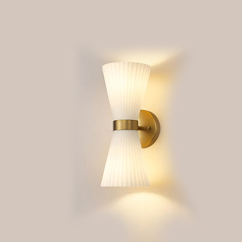 Amore 2 - Light Armed Sconce, Begie, 14.3" H x 5.9" W x 7.3" D, White