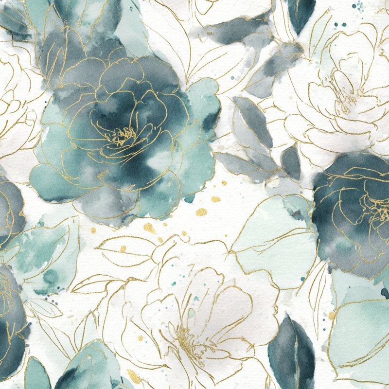 Art floral sur toile matinale, L 20 po x H 20 po x P 1,5 po