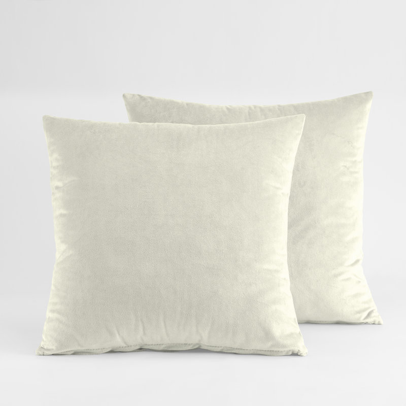 Signature Velvet Throw Pillow Covers - Decorative Pillow Covers, Off White 