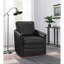 Fauteuil pivotant en cuir noir Rocha